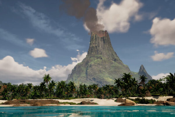 Volcano on bootstrap island
