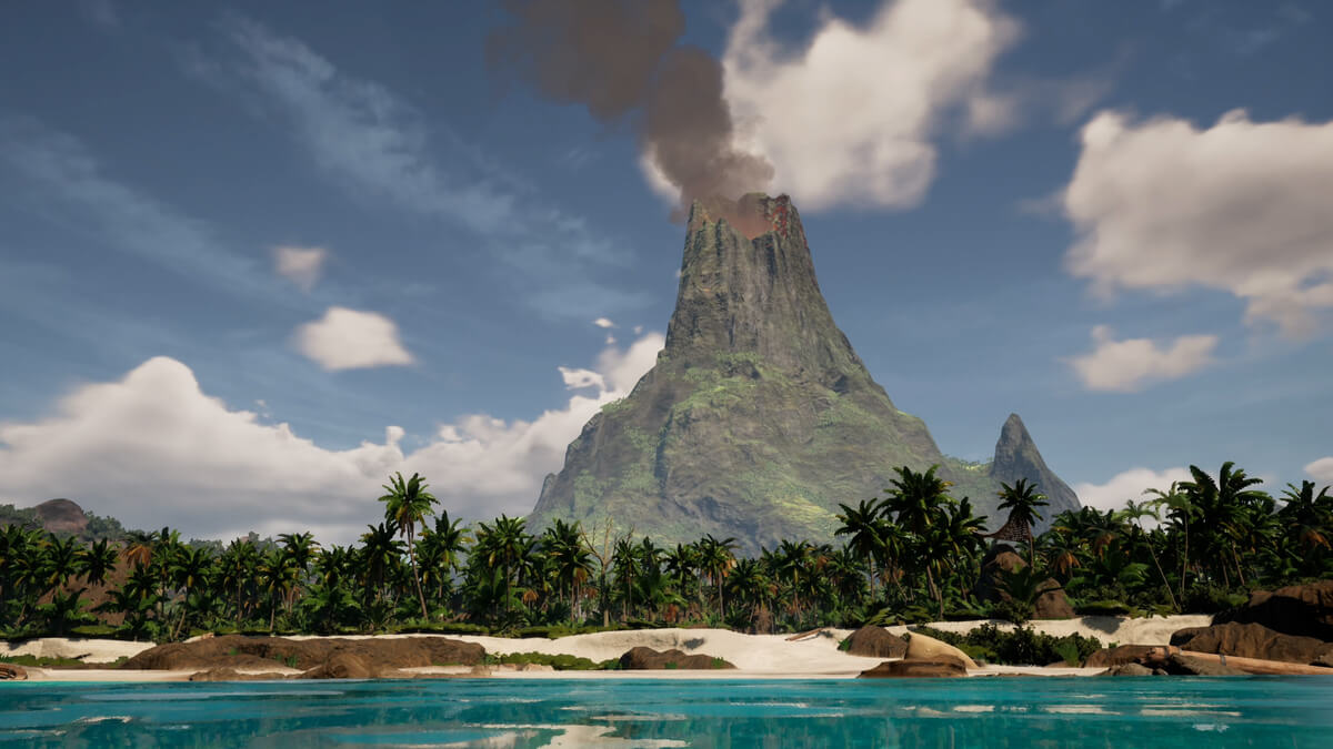Volcano on bootstrap island